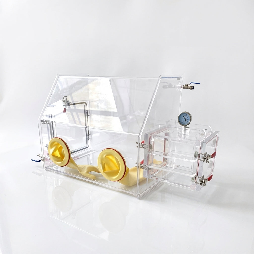 Acrylic glove box (with vacuum-capable transition box)