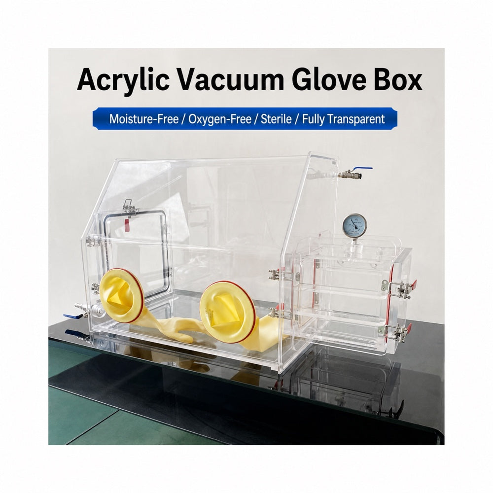 Acrylic Vacuum Glove Box — Moisture-Free, Oxygen-Free, Sterile, Fully Transparent