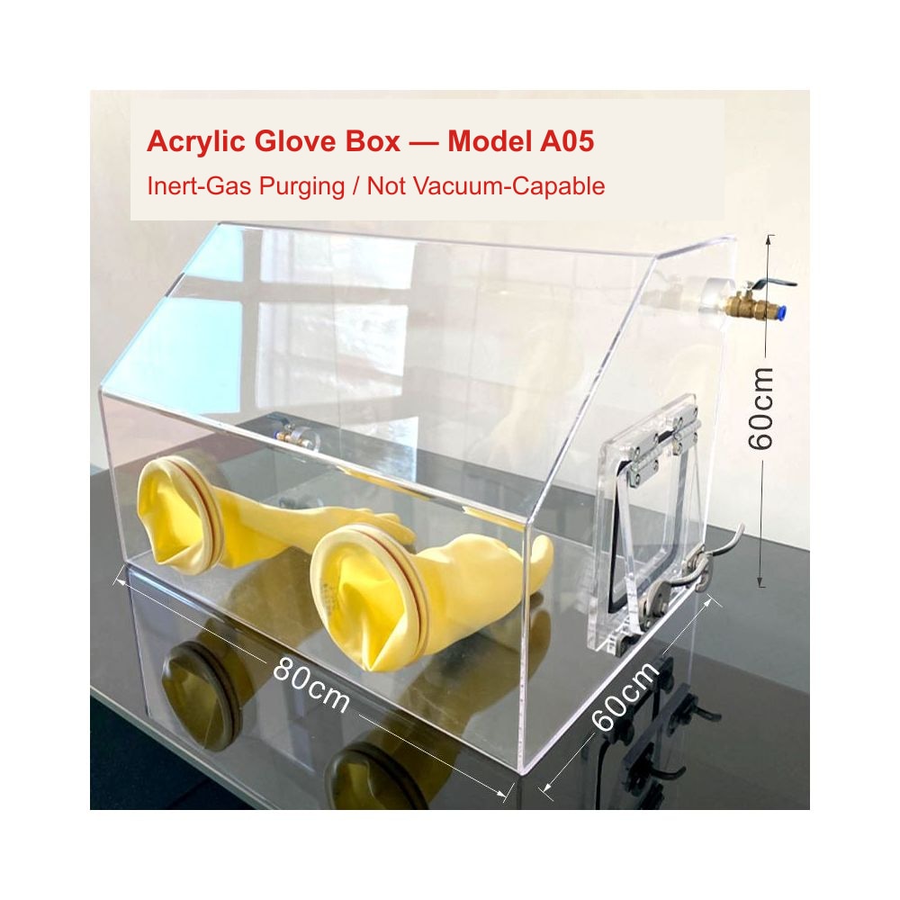 Acrylic Glove Box — Model A05 — Inert-Gas Purging / Not Vacuum-Capable